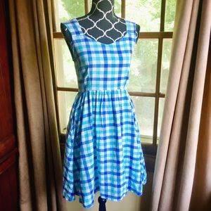 Mata Traders blue gingham dress